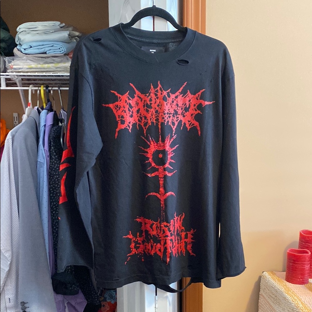 SWAROVSKI x BLACKMAGE (GHOSTEMANE) x ROSE IN GOOD FAITH Collab Long Sleeve